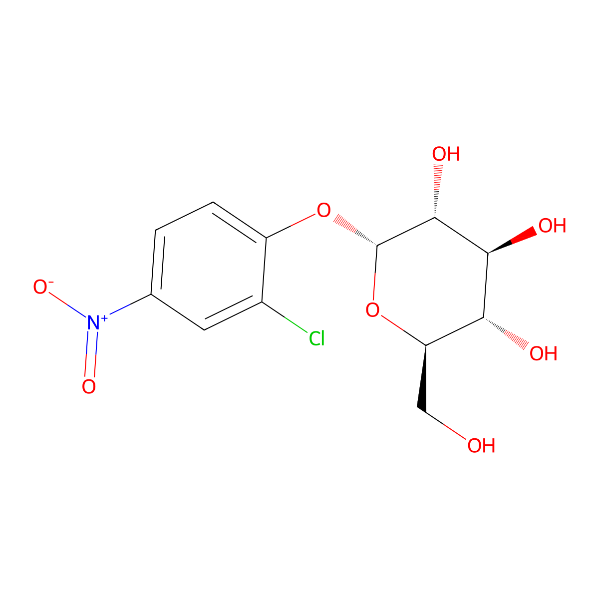 2-Chloro-4-nitrophenyl-alpha-D-glucopyranoside molecular structure, CAS 119047-14-2