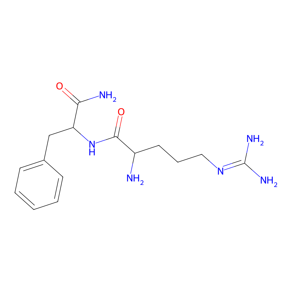 Arginylphenylalaninamide molecular structure, CAS 119051-99-9