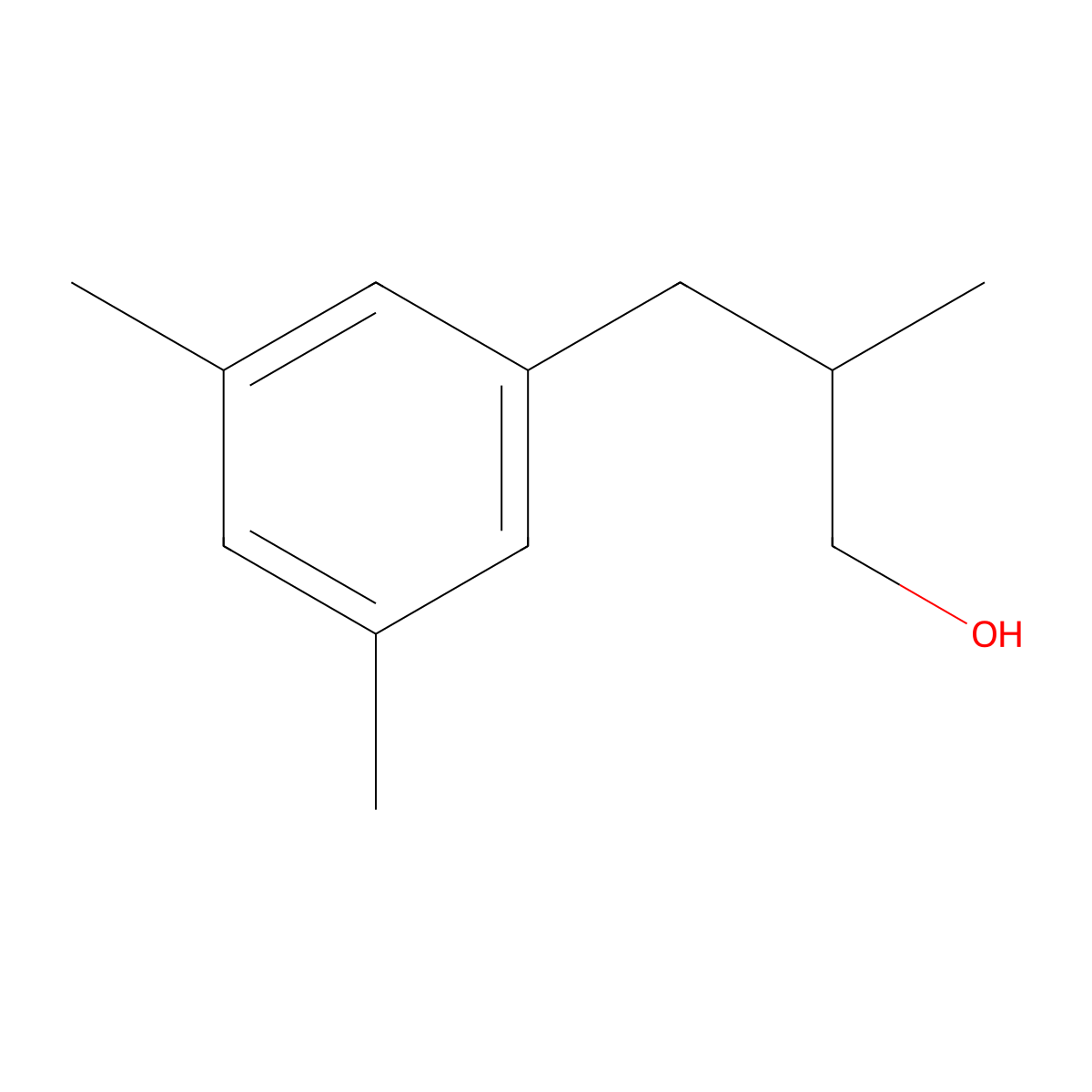 3-(3,5-Dimethylphenyl)-2-methylpropan-1-ol molecular structure, CAS 119052-88-9