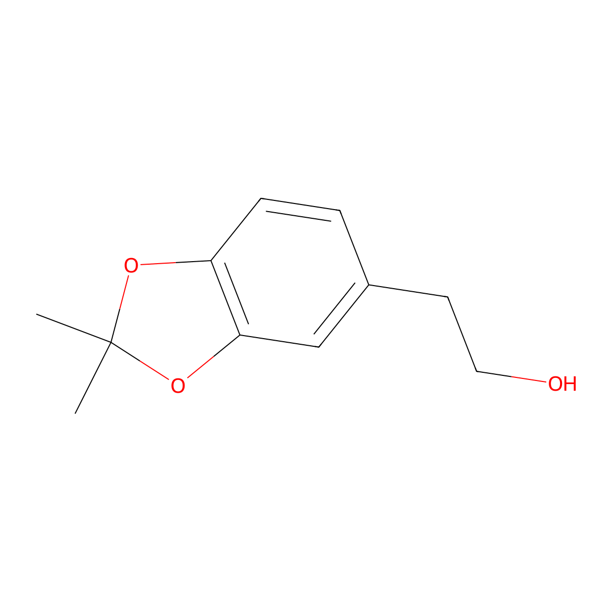 2-(2,2-Dimethyl-2H-1,3-benzodioxol-5-YL)ethan-1-OL molecular structure, CAS 119054-91-0