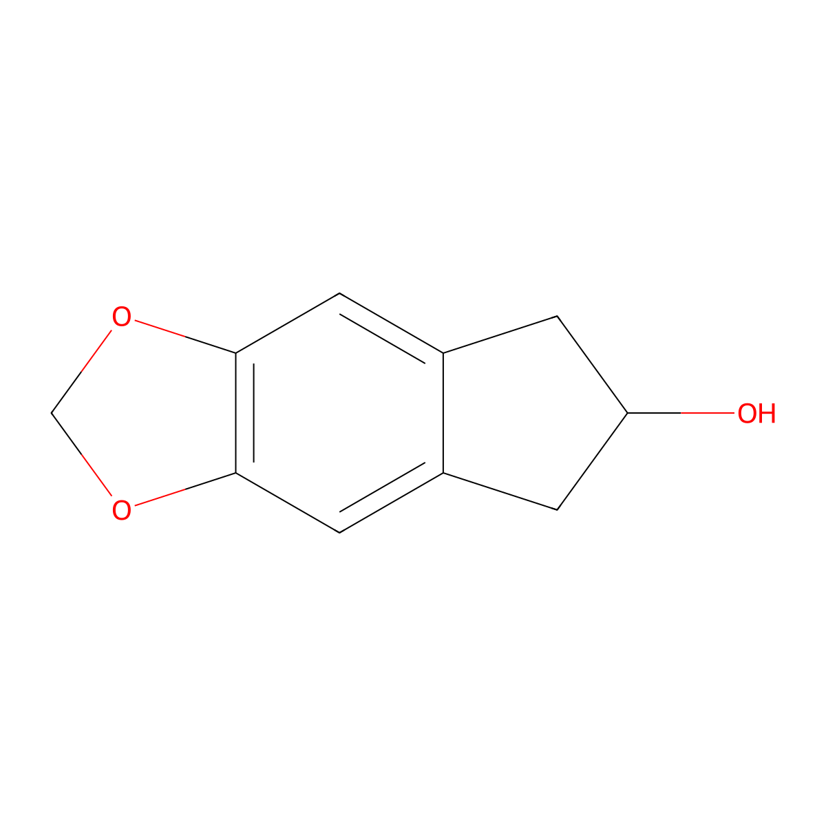6,7-dihydro-5H-indeno[5,6-d][1,3]dioxol-6-ol molecular structure, CAS 119055-21-9