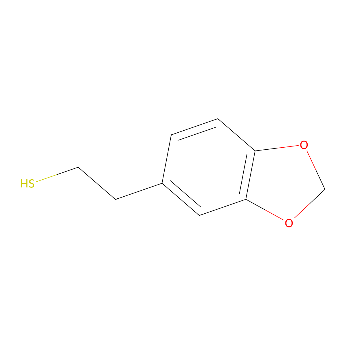 2-(1,3-Benzodioxol-5-yl)ethanethiol molecular structure, CAS 119055-46-8