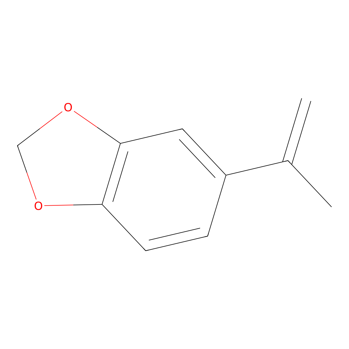 1,3-Benzodioxole, 5-(1-methylethenyl)- molecular structure, CAS 119055-67-3