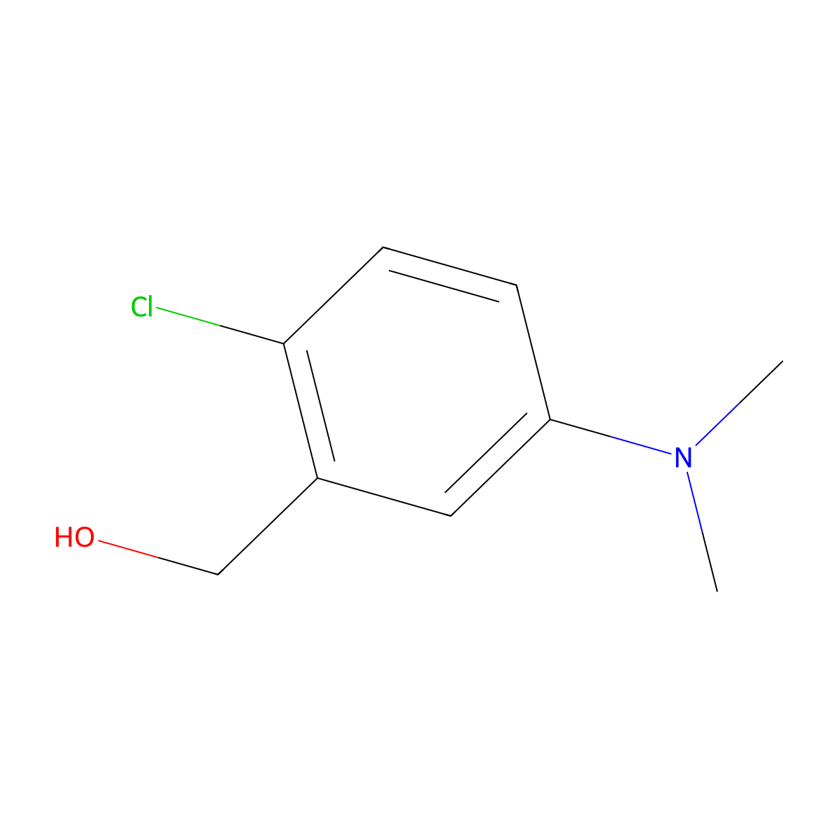 [2-Chloro-5-(dimethylamino)phenyl]methanol molecular structure, CAS 119056-07-4