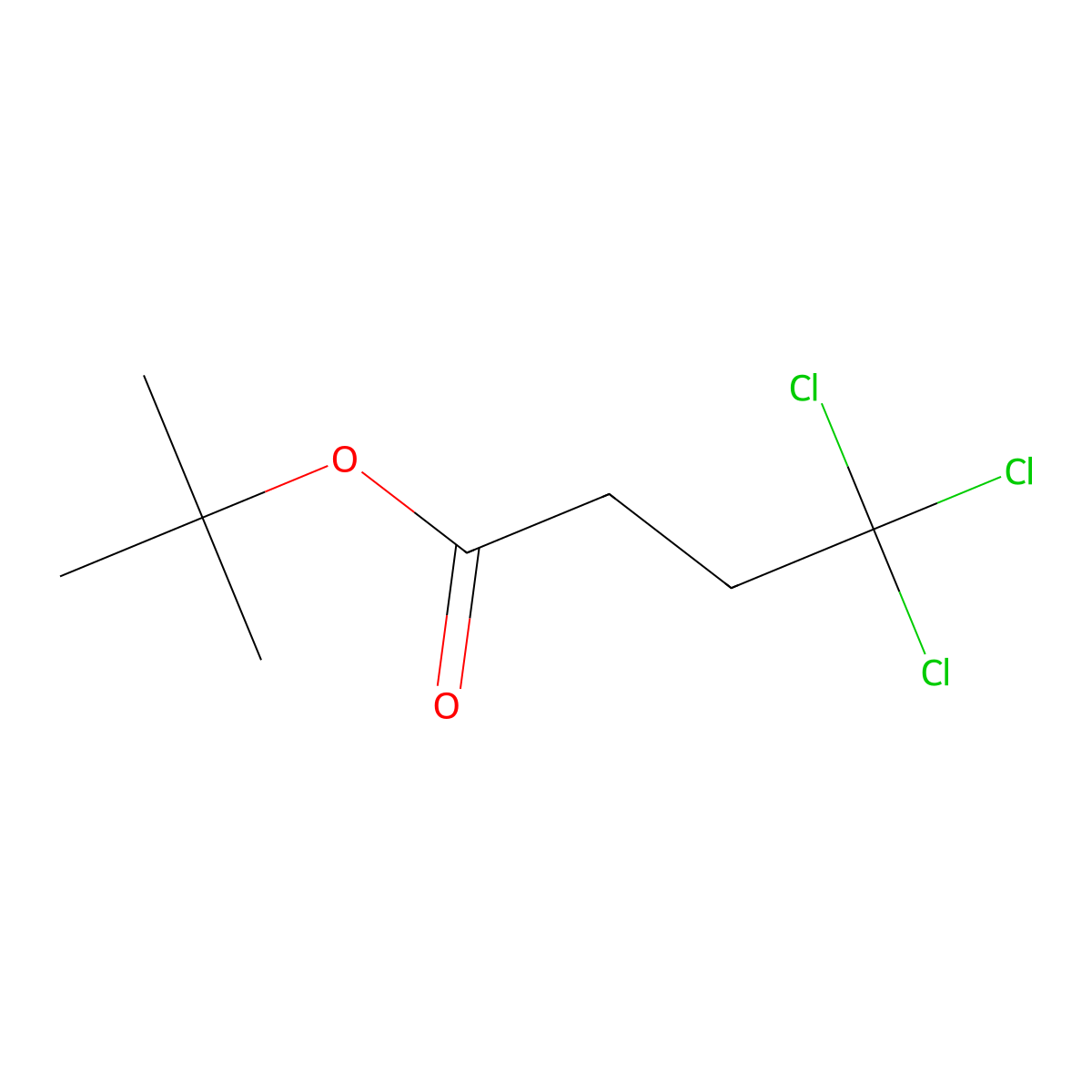 Tert-butyl 4,4,4-trichlorobutanoate molecular structure, CAS 119060-48-9