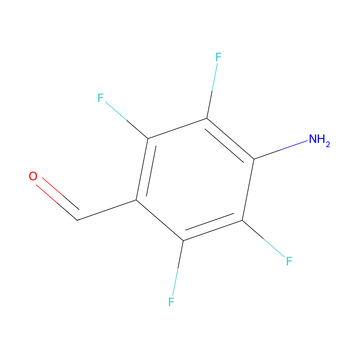Benzaldehyde, 4-amino-2,3,5,6-tetrafluoro- molecular structure, CAS 119060-58-1