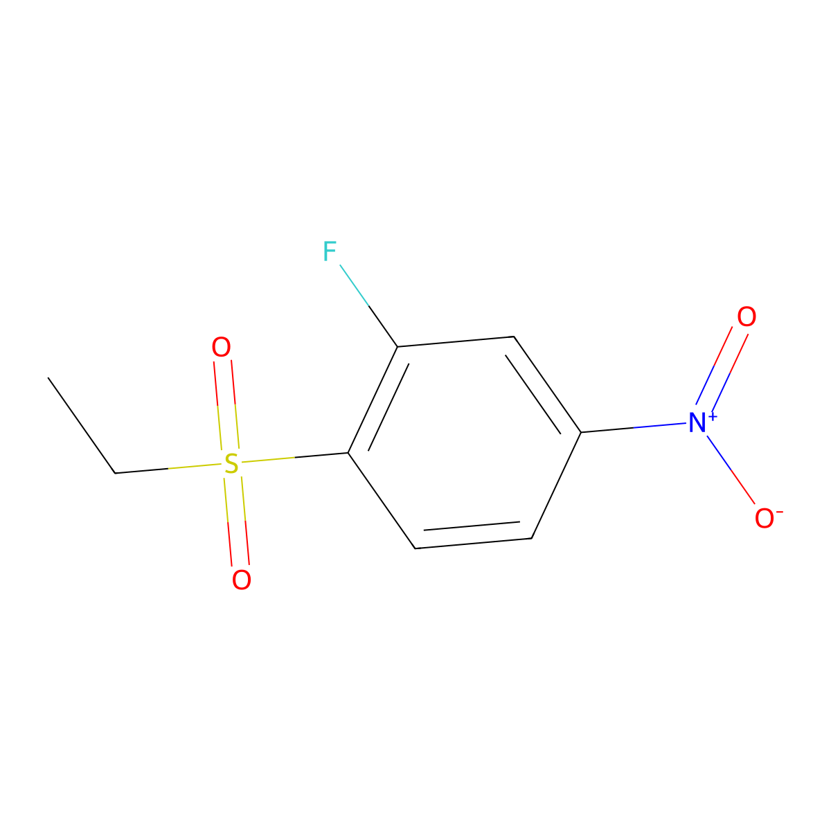 1-(Ethanesulfonyl)-2-fluoro-4-nitrobenzene molecular structure, CAS 1190603-08-7