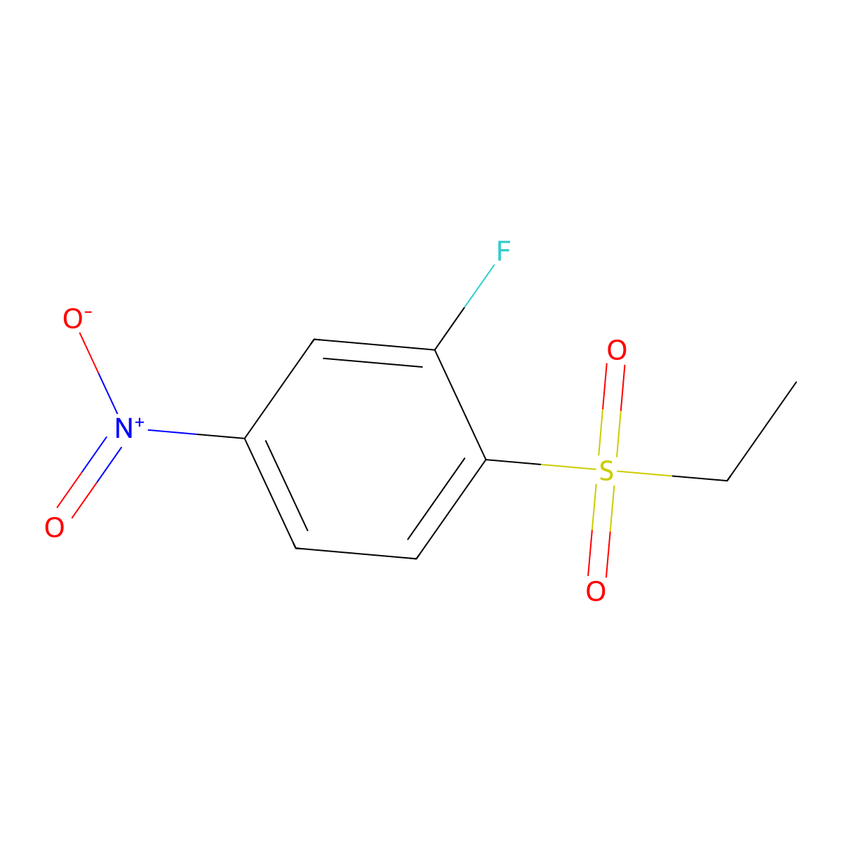 1-(Ethanesulfonyl)-2-fluoro-4-nitrobenzene molecular structure, CAS 1190603-08-7