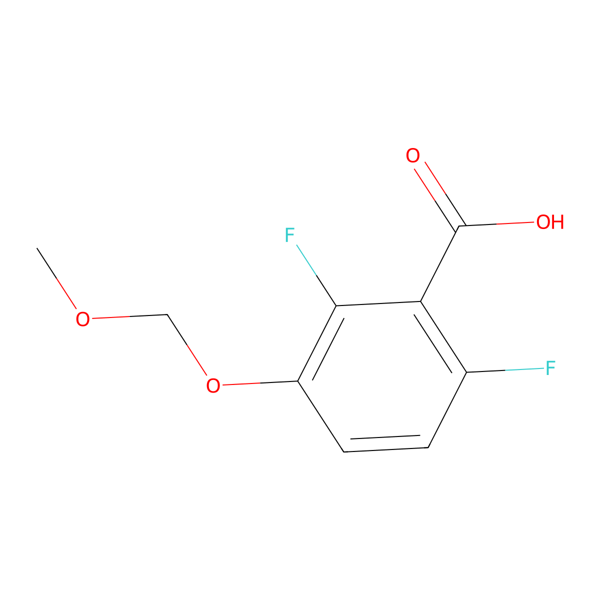 2,6-Difluoro-3-(methoxymethoxy)benzoic acid molecular structure, CAS 1190603-51-0