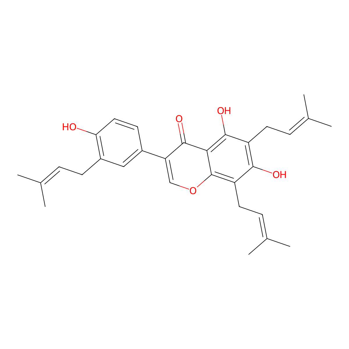 Euchrenone b1 molecular structure, CAS 119061-09-5