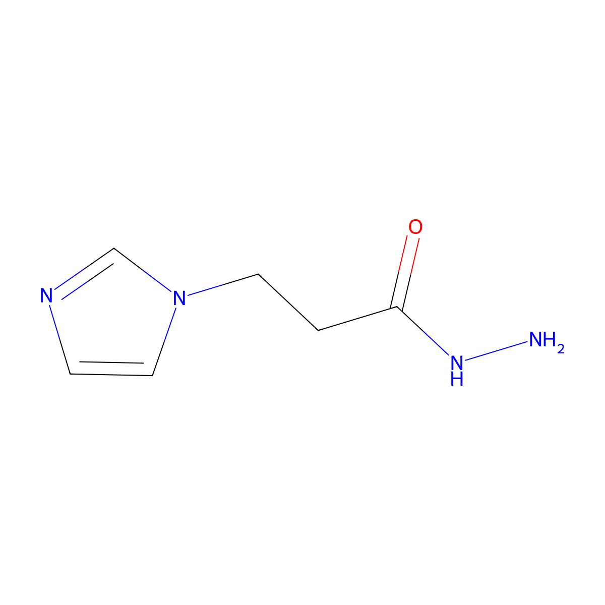3-(1H-imidazol-1-yl)propanehydrazide molecular structure, CAS 1190617-85-6