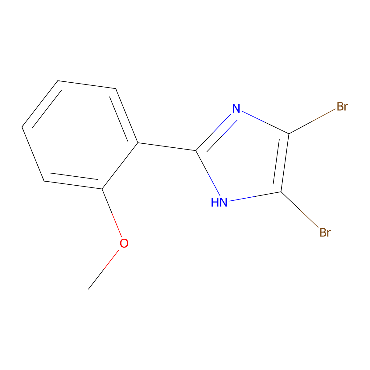 4,5-Dibromo-2-(2-methoxyphenyl)-1H-imidazole molecular structure, CAS 1190627-25-8