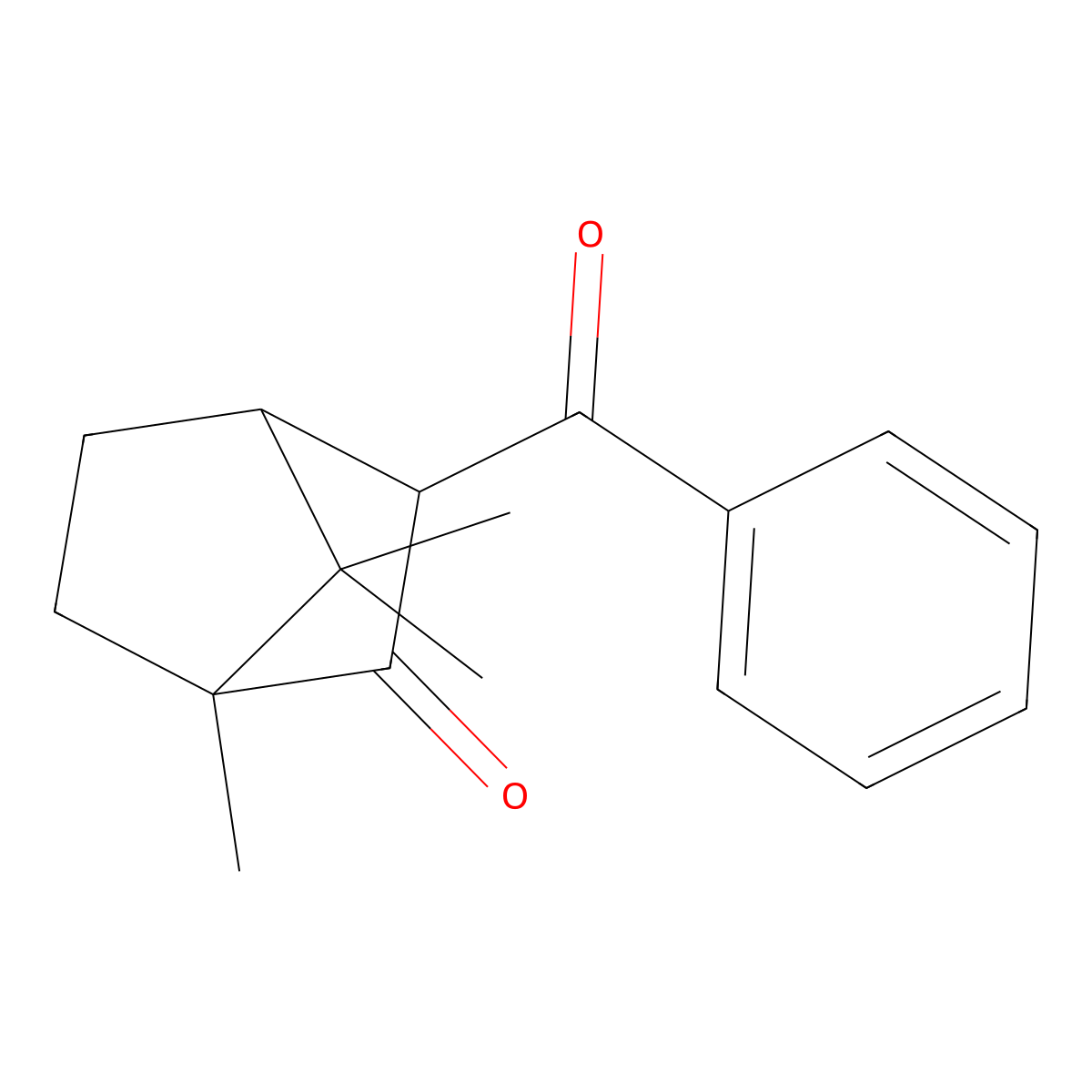 2-Benzoyl-4,7,7-trimethylbicyclo[2.2.1]heptan-3-one molecular structure, CAS 119065-07-5