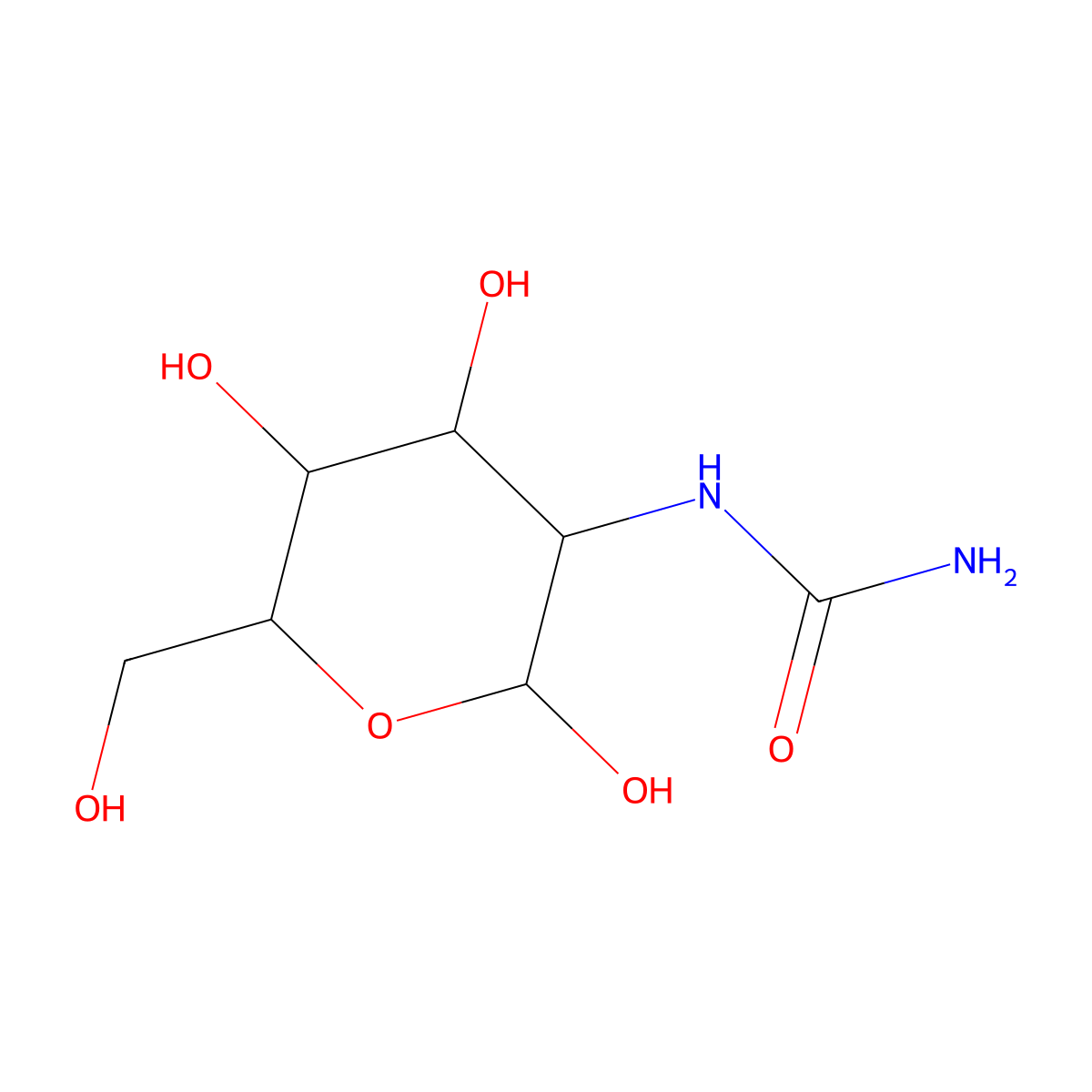 2-(carbamoylamino)-2-deoxy-D-galactopyranose molecular structure, CAS 1190690-72-2