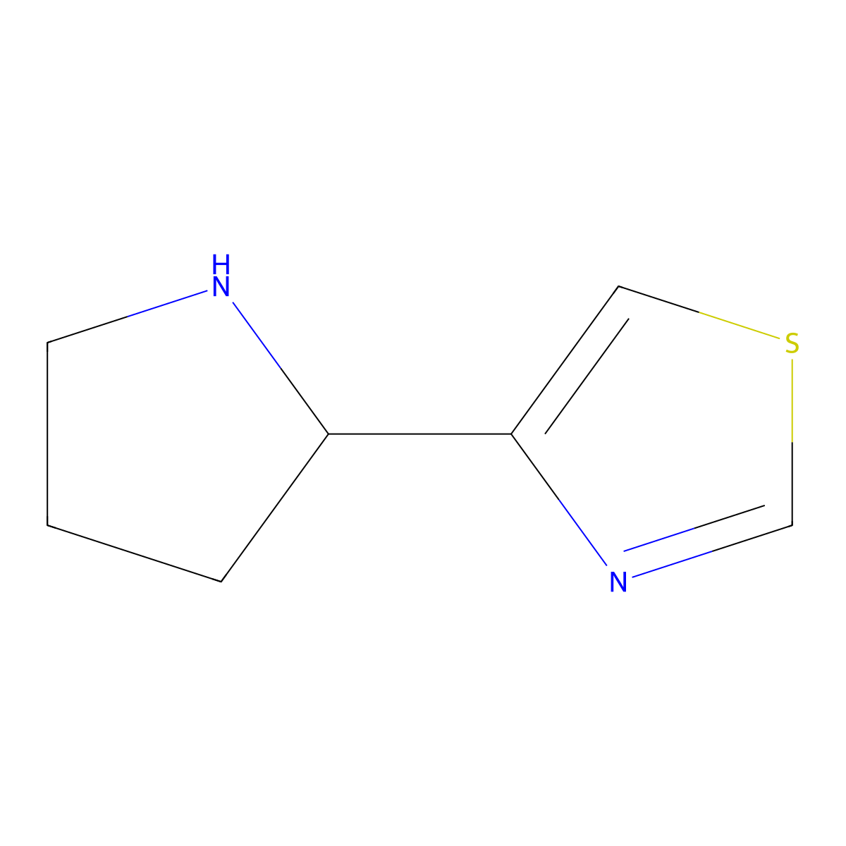 4-(Pyrrolidin-2-yl)thiazole molecular structure, CAS 1190702-11-4