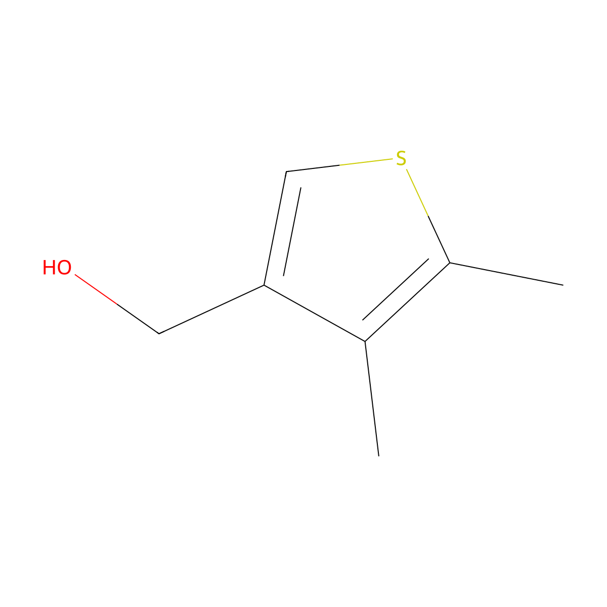 (4,5-Dimethylthiophen-3-yl)methanol molecular structure, CAS 119072-18-3