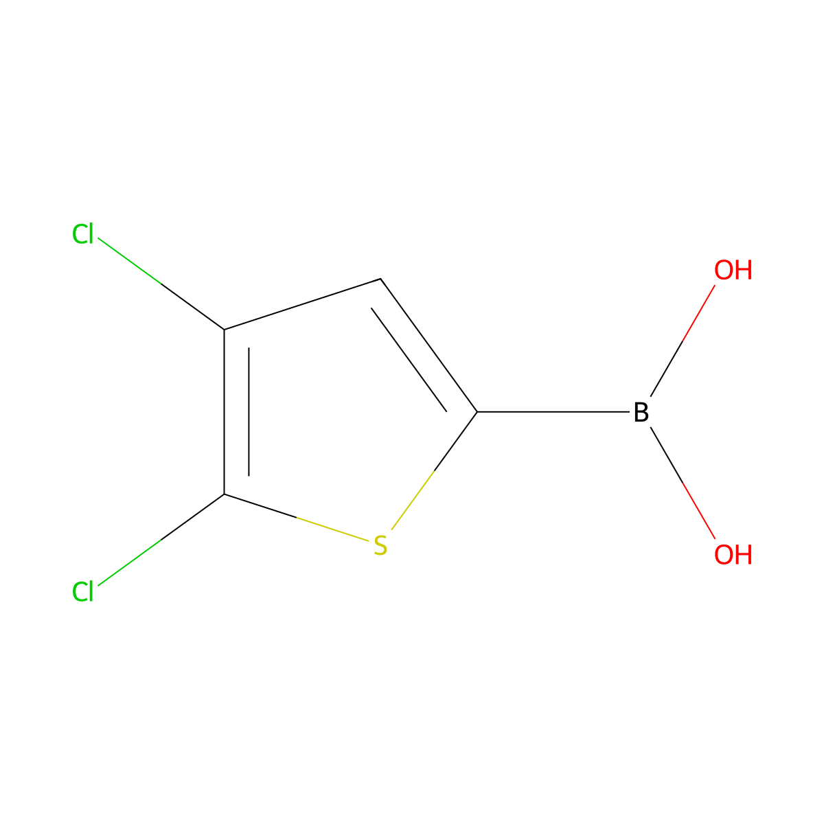 (4,5-Dichlorothiophen-2-yl)boronic acid molecular structure, CAS 1190737-21-3