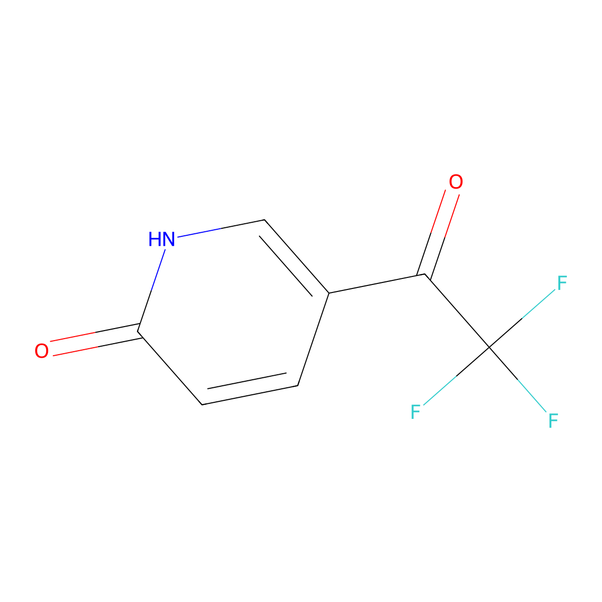 5-(Trifluoroacetyl)-1,2-dihydropyridin-2-one molecular structure, CAS 1190742-95-0