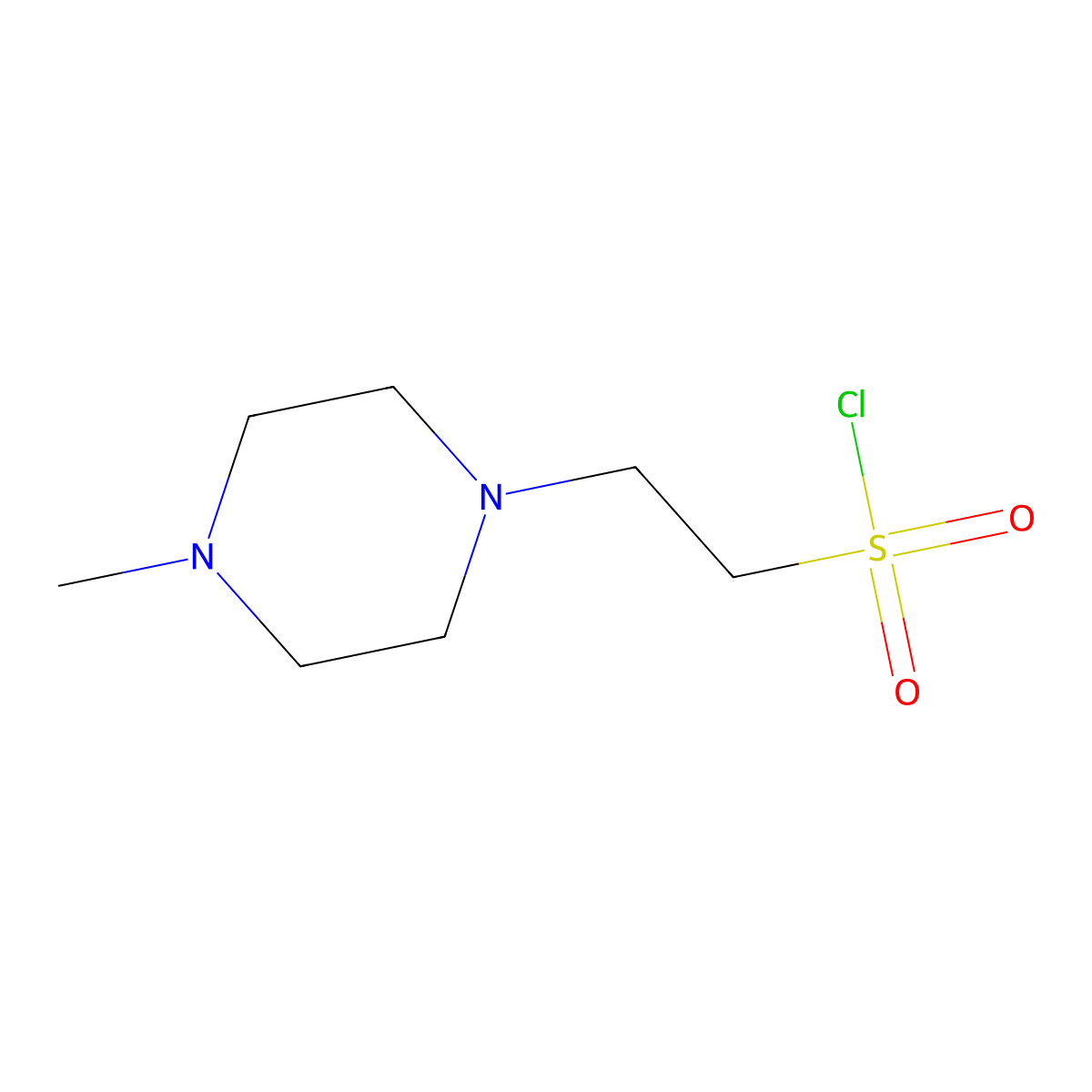 2-(4-Methylpiperazin-1-YL)ethane-1-sulfonyl chloride molecular structure, CAS 1190756-88-7