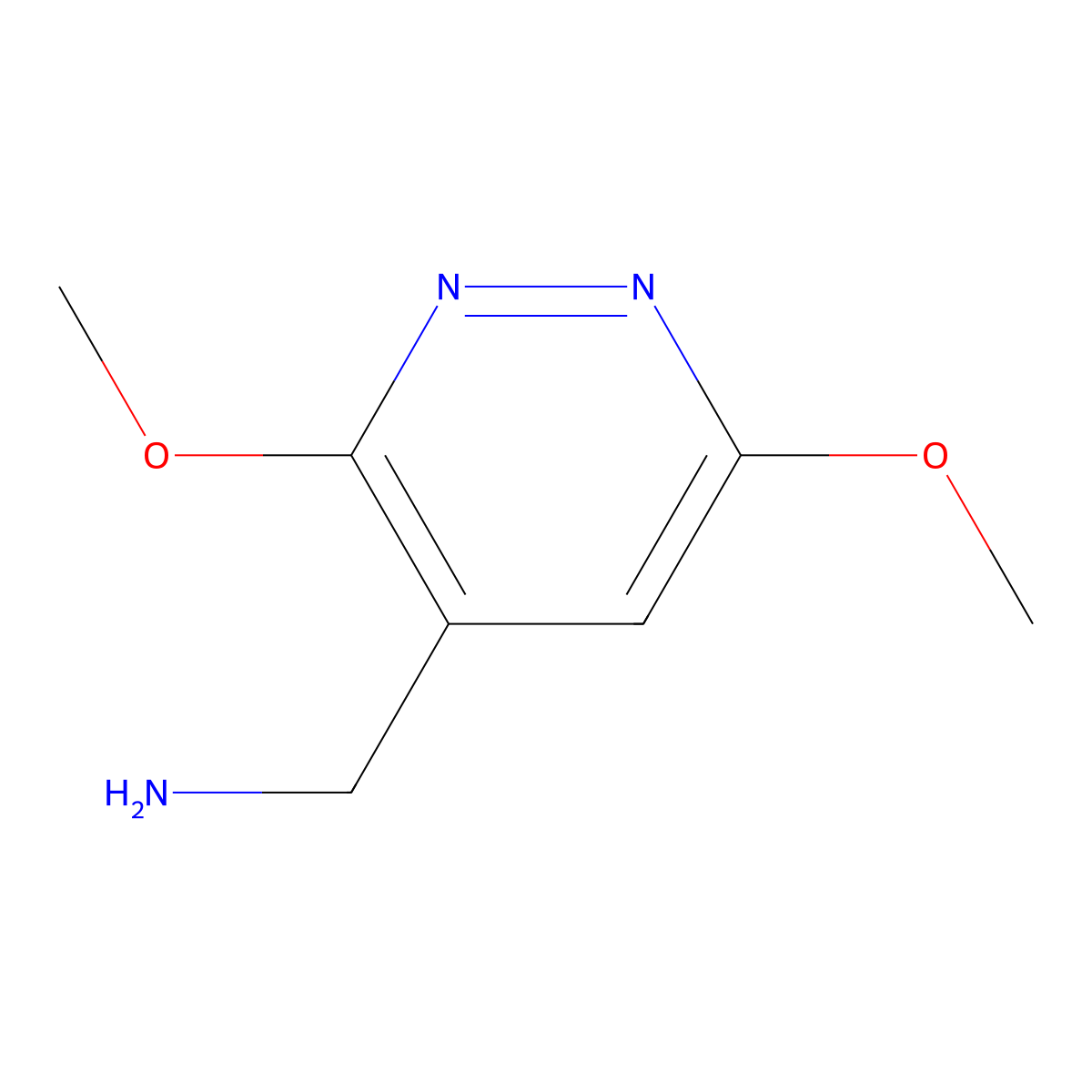 (3,6-Dimethoxypyridazin-4-yl)methanamine molecular structure, CAS 1190764-78-3