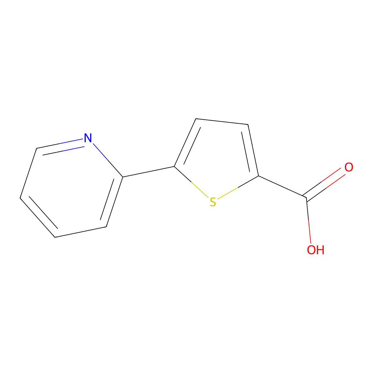 5-(Pyridin-2-yl)thiophene-2-carboxylic acid molecular structure, CAS 119082-97-2
