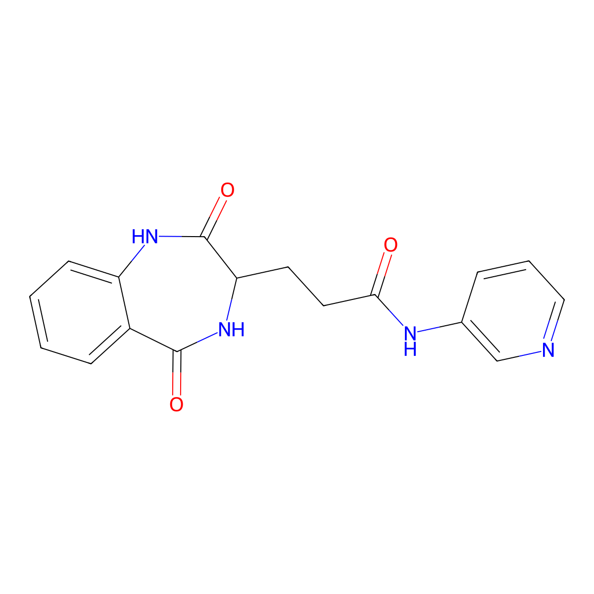 3-(2-hydroxy-5-oxo-4,5-dihydro-3H-1,4-benzodiazepin-3-yl)-N-(pyridin-3-yl)propanamide molecular structure, CAS 1190841-73-6