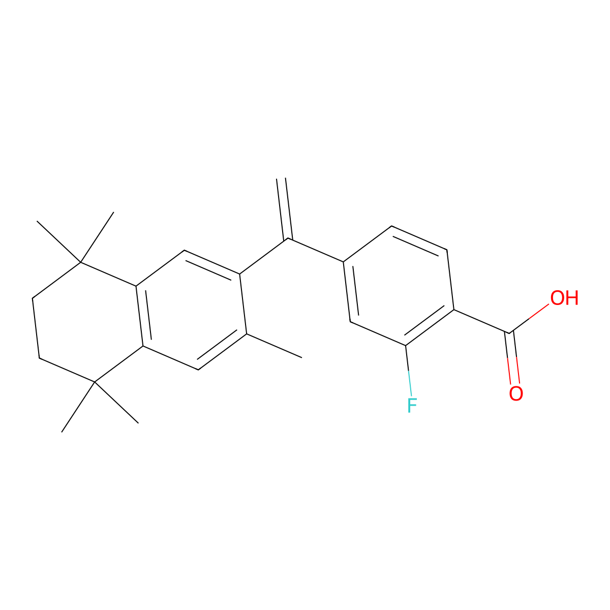 Fluorobexarotene molecular structure, CAS 1190848-23-7
