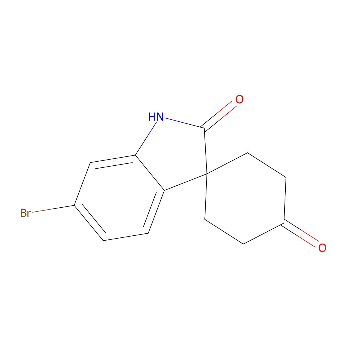 6'-Bromo-spiro[cyclohexane-1,3'-[3h]indole]-2',4(1'h)-dione molecular structure, CAS 1190861-87-0