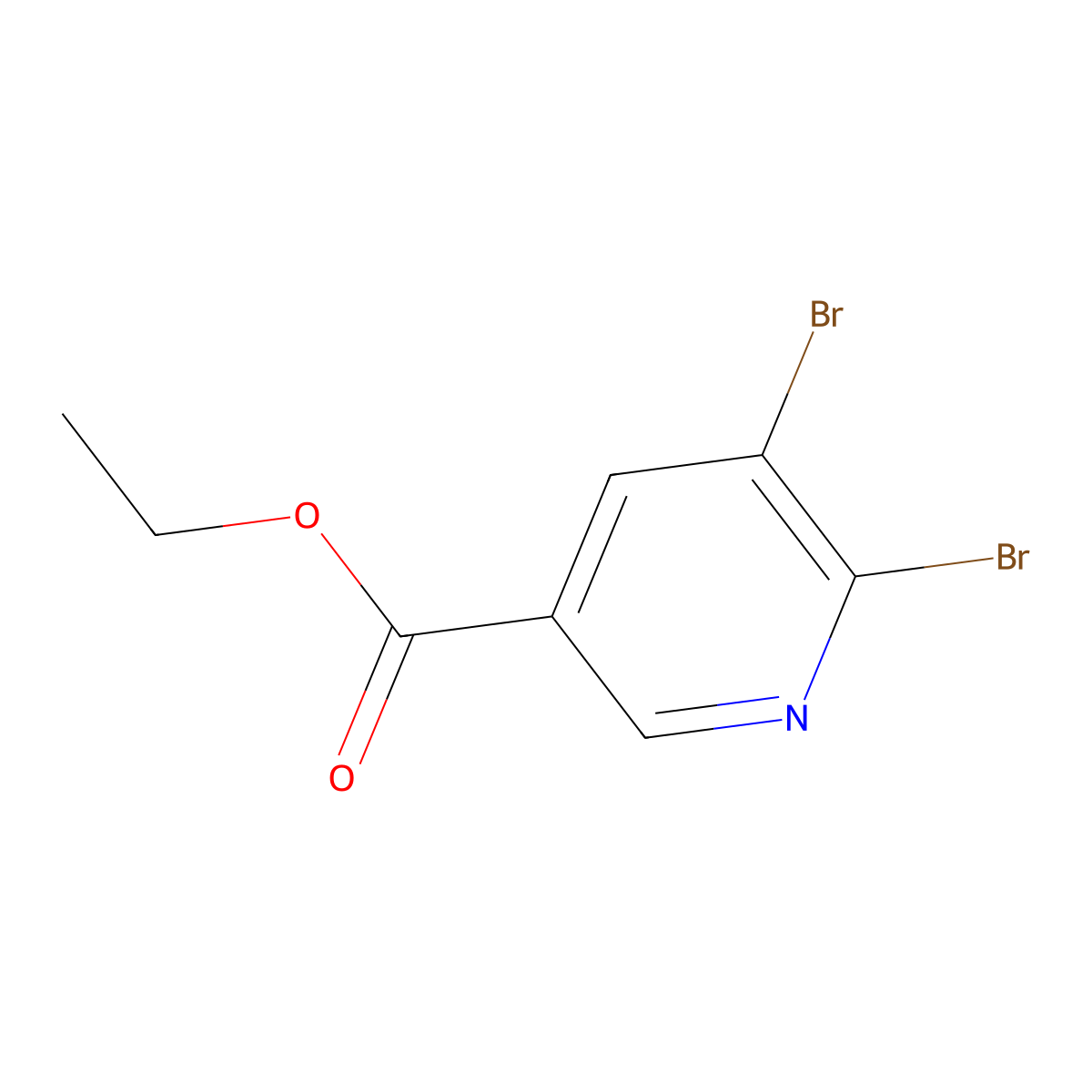 Ethyl 5,6-dibromonicotinate molecular structure, CAS 1190862-68-0