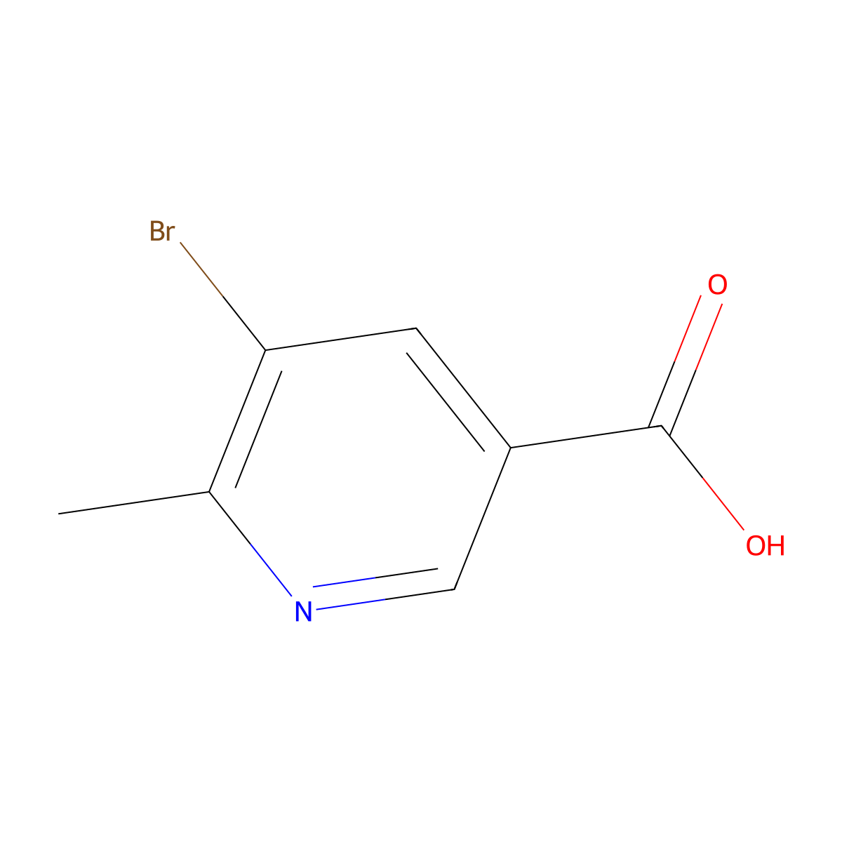 5-Bromo-6-methylnicotinic acid molecular structure, CAS 1190862-72-6