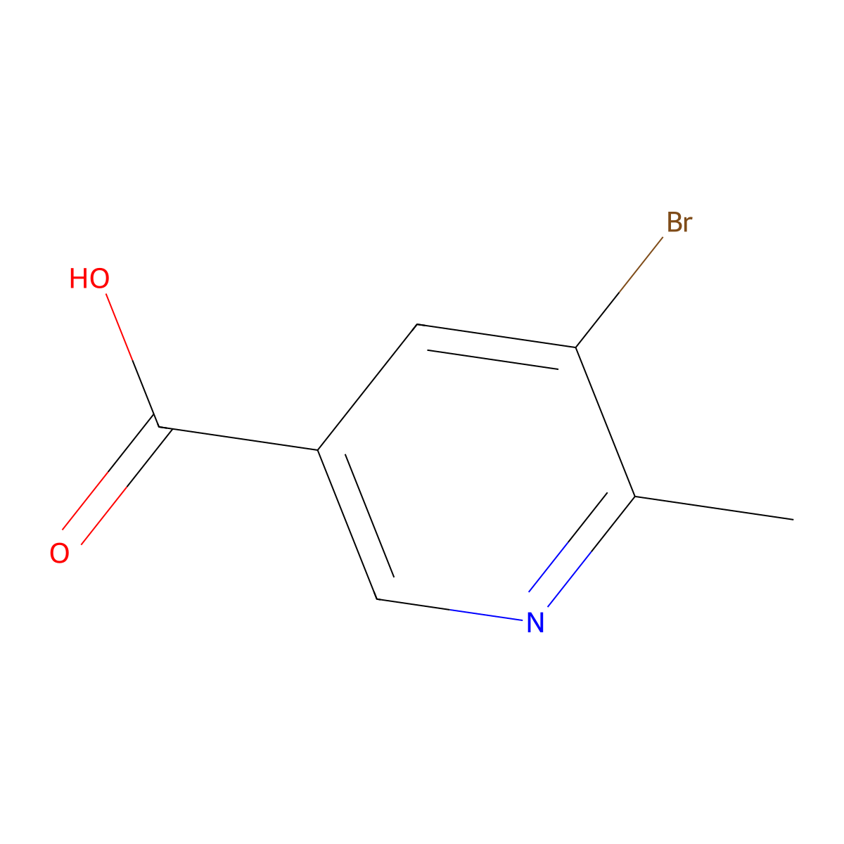 5-Bromo-6-methylnicotinic acid molecular structure, CAS 1190862-72-6