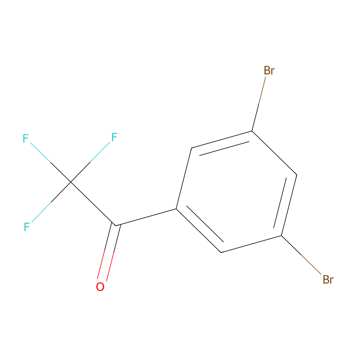 1-(3,5-Dibromophenyl)-2,2,2-trifluoroethanone molecular structure, CAS 1190865-42-9