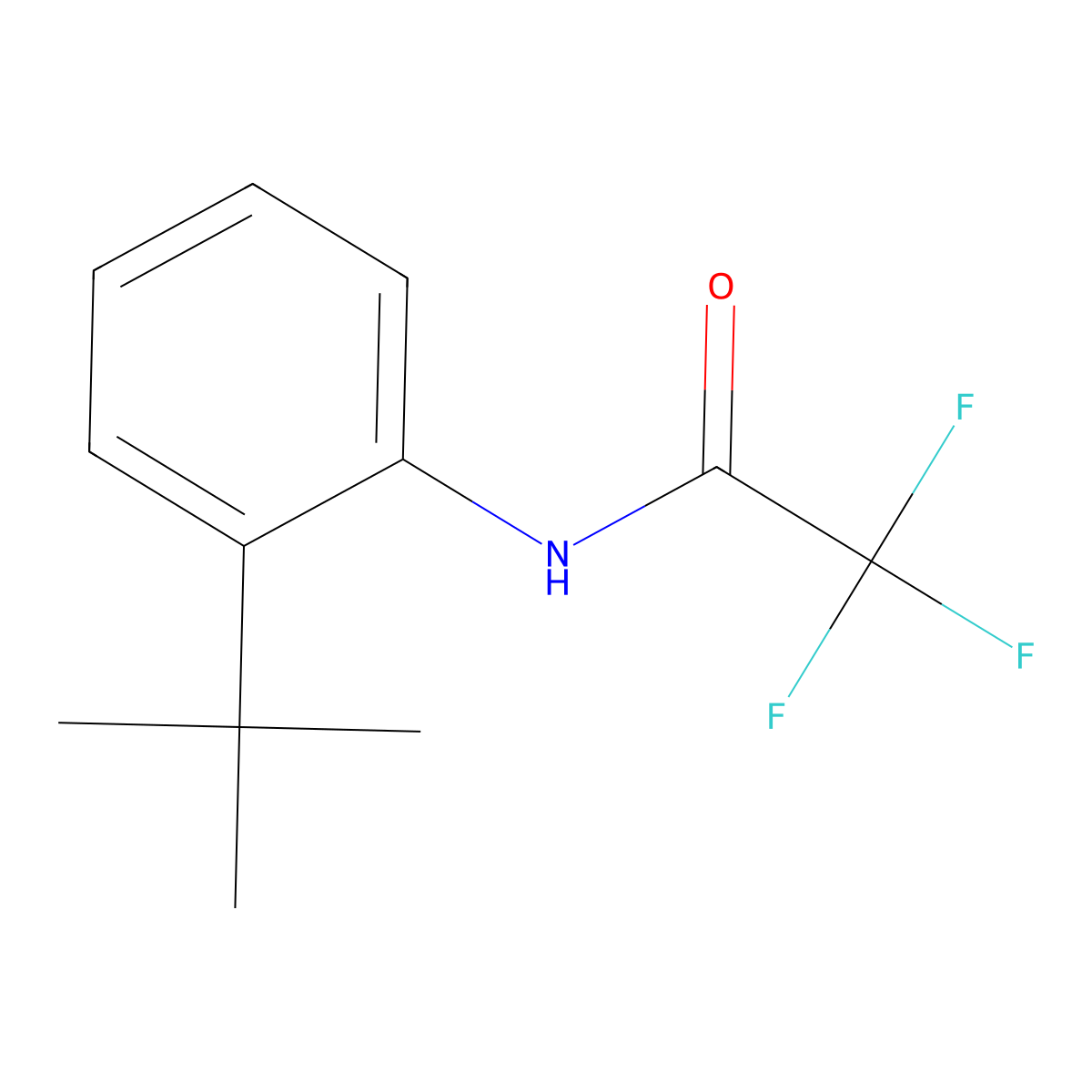 N-(2-tert-butylphenyl)-2,2,2-trifluoroacetamide molecular structure, CAS 1190867-60-7