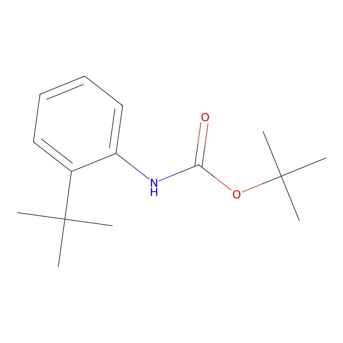 tert-butyl N-(2-tert-butylphenyl)carbamate molecular structure, CAS 1190867-61-8