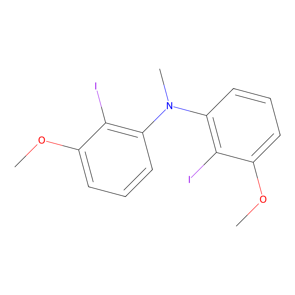 2-Iodo-N-(2-iodo-3-methoxyphenyl)-3-methoxy-N-methylaniline molecular structure, CAS 1190868-02-0