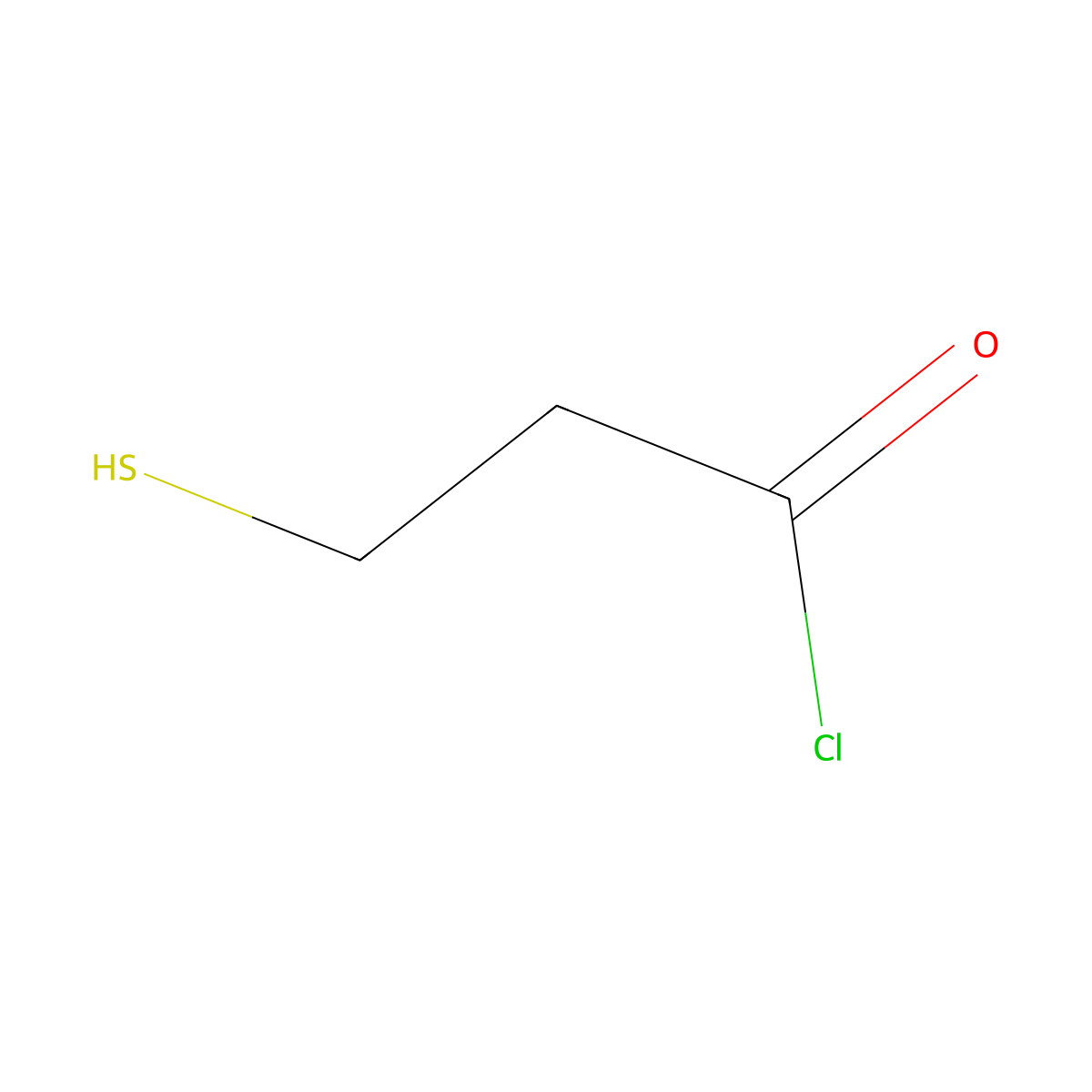 3-Sulfanylpropanoyl chloride molecular structure, CAS 1190874-33-9