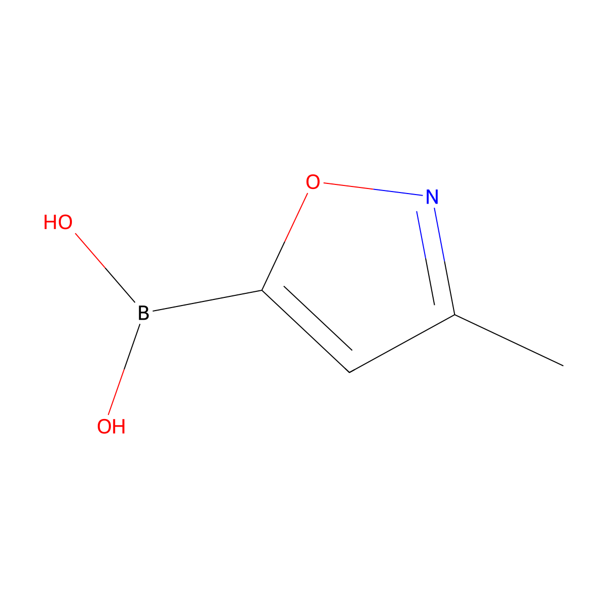 (3-Methylisoxazol-5-yl)boronic acid molecular structure, CAS 1190875-27-4