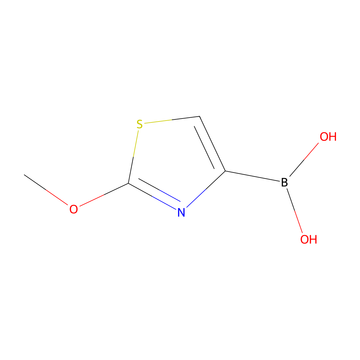(2-Methoxy-1,3-thiazol-4-yl)boronic acid molecular structure, CAS 1190875-32-1