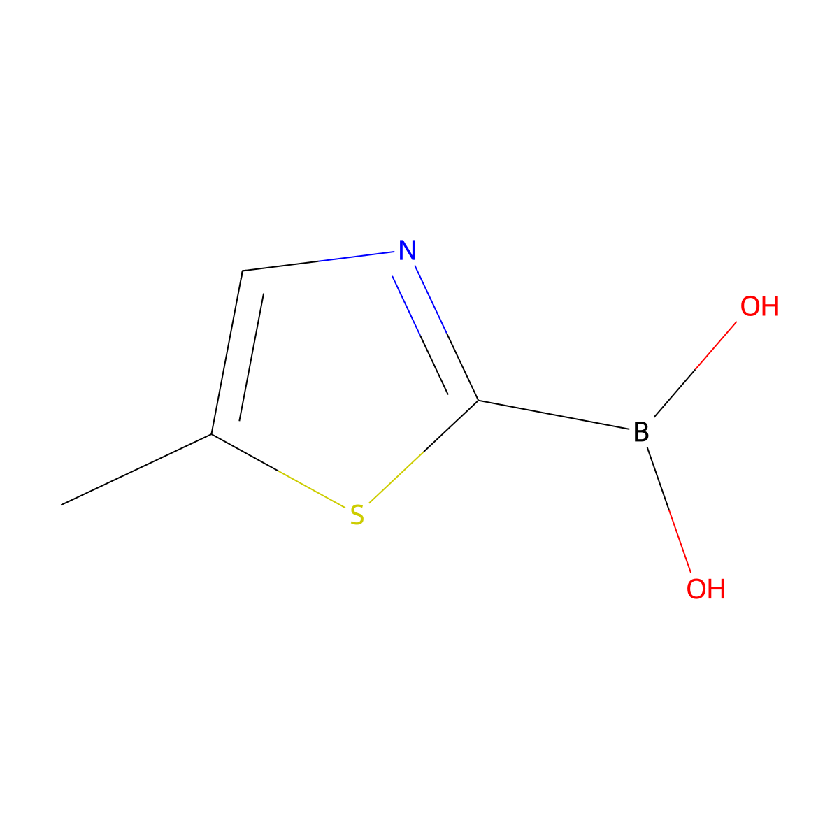 (5-Methylthiazol-2-yl)boronic acid molecular structure, CAS 1190875-34-3