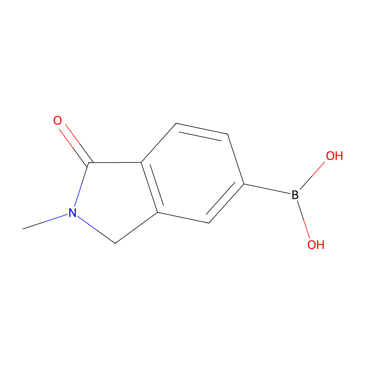 (2-Methyl-1-oxoisoindolin-5-yl)boronic acid molecular structure, CAS 1190875-38-7
