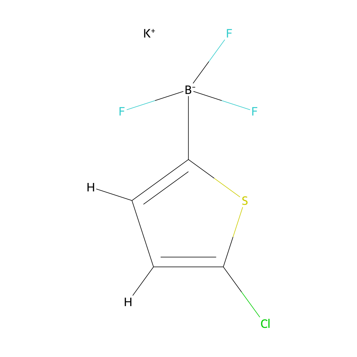 Potassium 2-chlorothiophene-5-trifluoroborate molecular structure, CAS 1190883-05-6