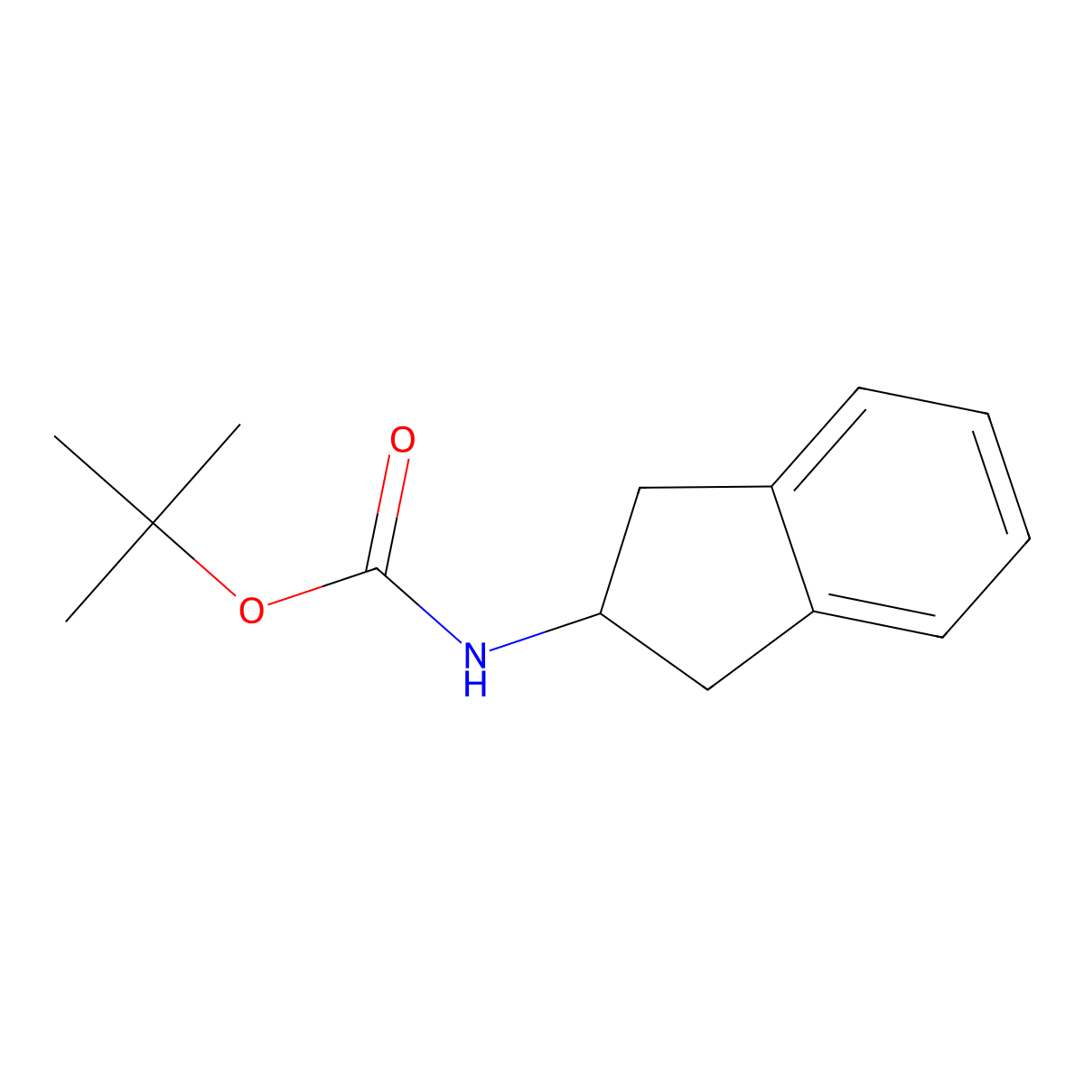 tert-butyl (2,3-dihydro-1H-inden-2-yl)carbamate molecular structure, CAS 1190890-29-9