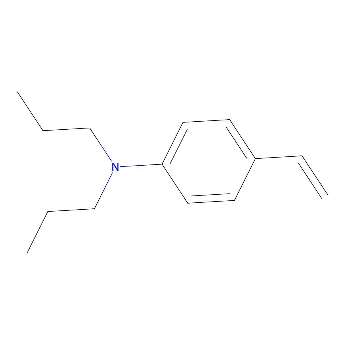 4-ethenyl-N,N-dipropylaniline molecular structure, CAS 1190890-57-3