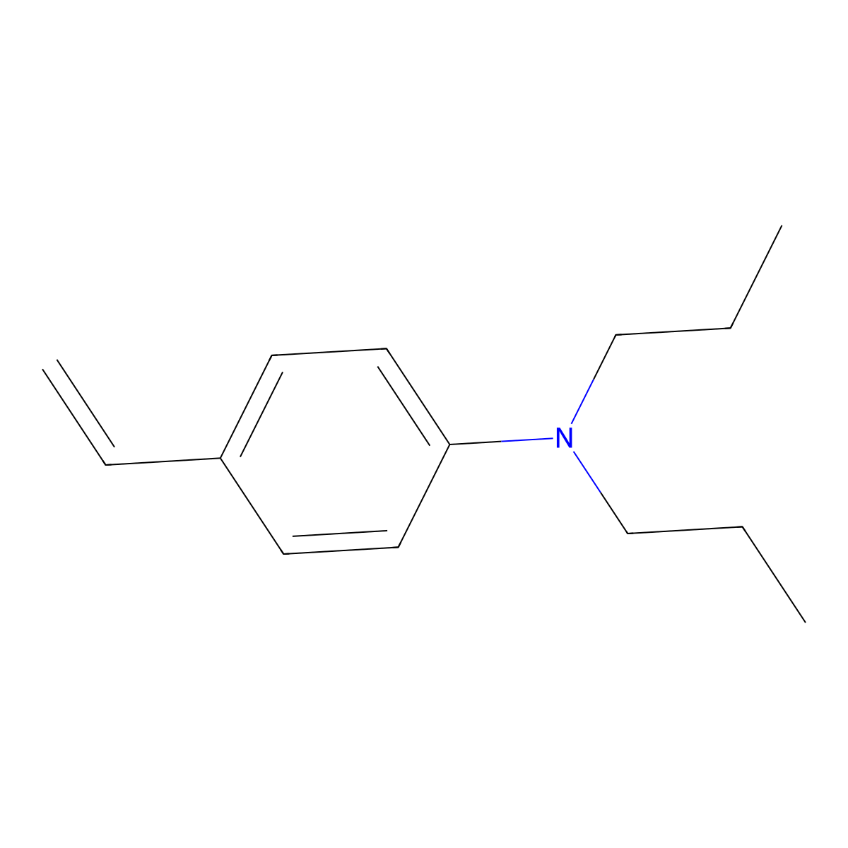 4-ethenyl-N,N-dipropylaniline molecular structure, CAS 1190890-57-3
