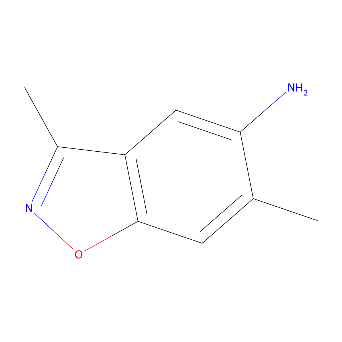 3,6-Dimethyl-1,2-benzoxazol-5-amine molecular structure, CAS 1190892-20-6