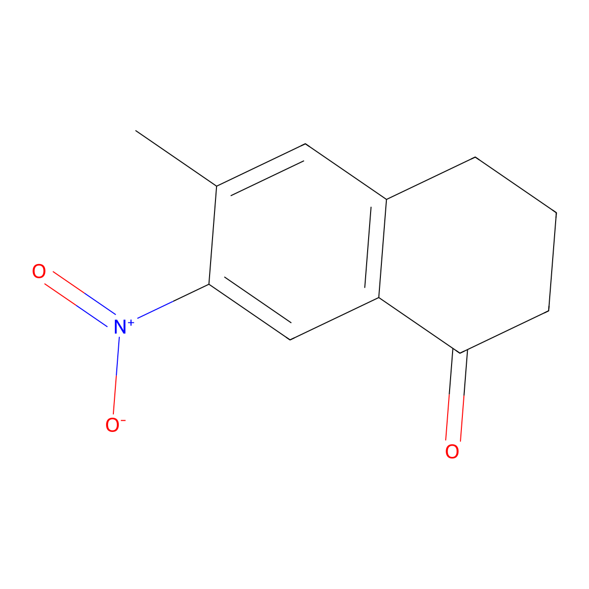 3,4-dihydro-6-methyl-7-nitro-1(2H)-Naphthalenone molecular structure, CAS 1190892-51-3