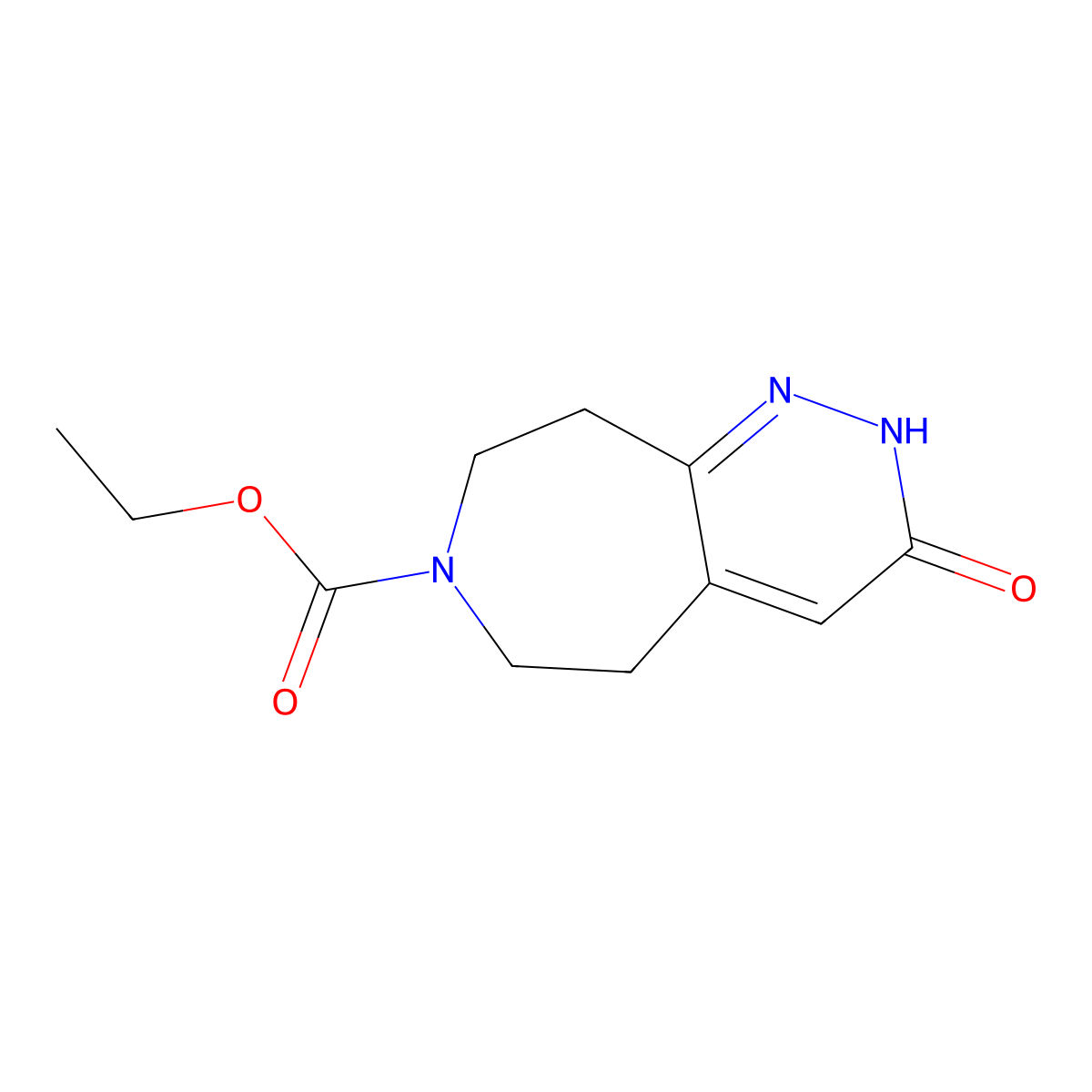 ethyl 3-hydroxy-8,9-dihydro-5H-pyridazino[3,4-d]azepine-7(6H)-carboxylate molecular structure, CAS 1190897-26-7