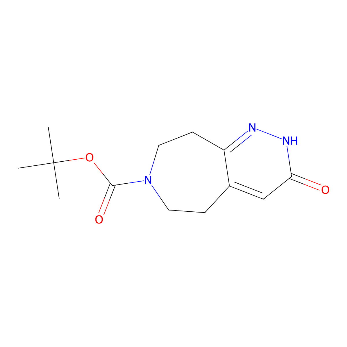 tert-Butyl 3-oxo-2,3,5,6,8,9-hexahydro-7H-pyridazino[3,4-d]azepine-7-carboxylate molecular structure, CAS 1190897-27-8