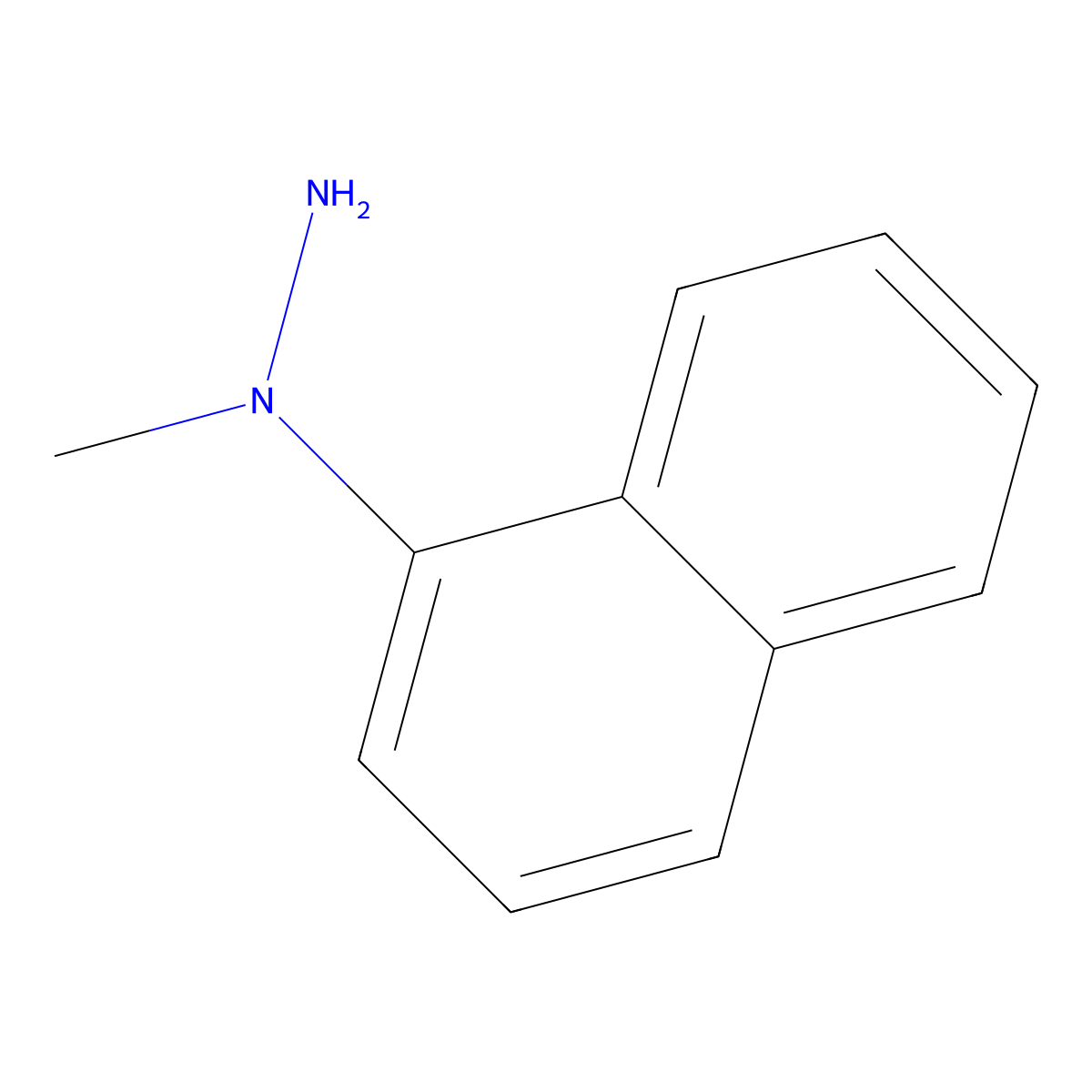 1-Methyl-1-naphthalen-1-ylhydrazine molecular structure, CAS 119090-35-6