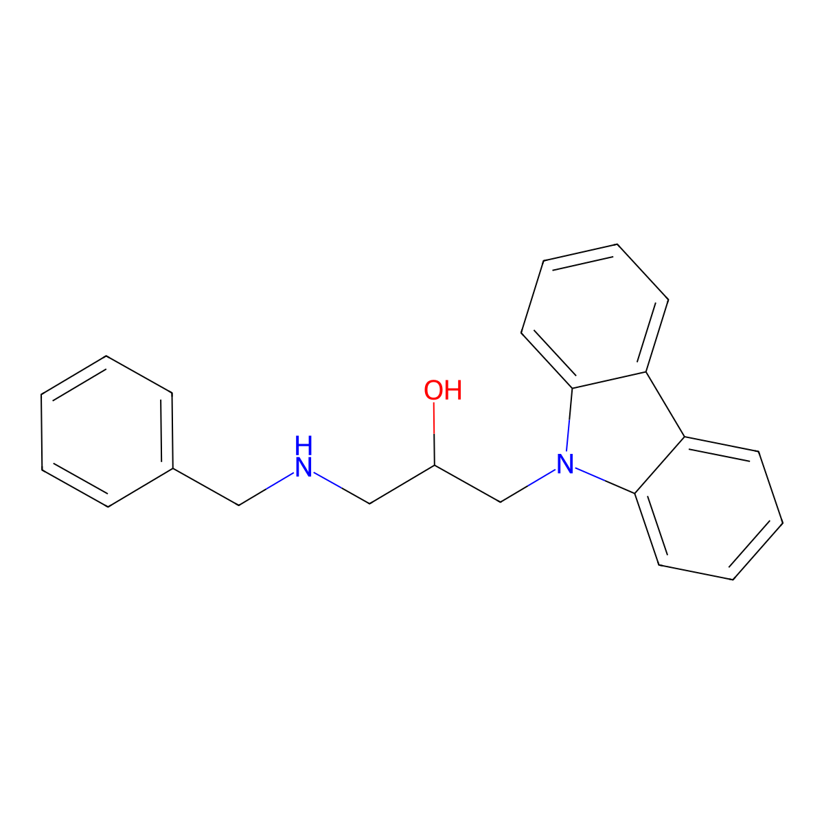1-(Benzylamino)-3-carbazol-9-ylpropan-2-ol molecular structure, CAS 119091-27-9